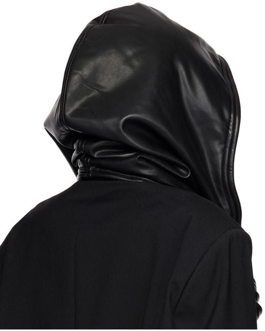 【bata】 Y/PROJECT WIRE LEATHER HOOD Y. Project Wire Leather Hood in Black for Men | Lyst