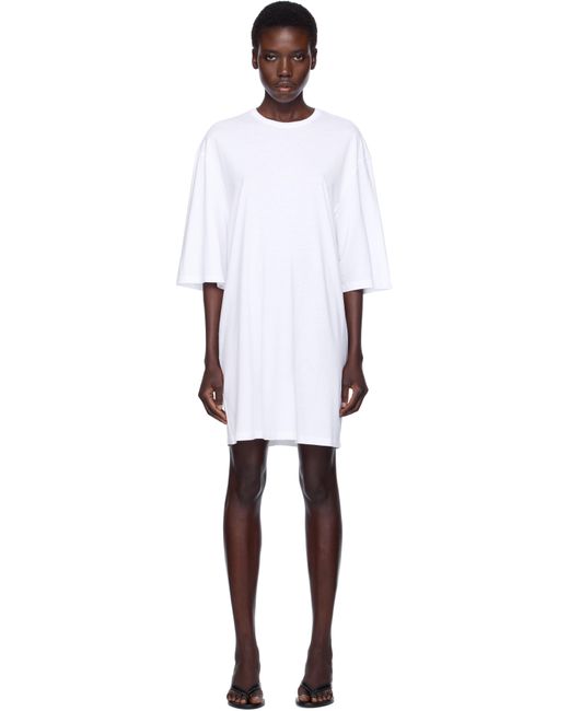 Robe T-Shirt Courte Décontractée Blanche Totême  en coloris Black