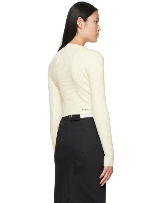 Feng Chen Wang Black Off- Ribbed Sweater