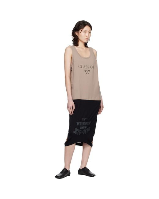 MM6 by Maison Margiela Black Taupe Multi Wear Midi Dress