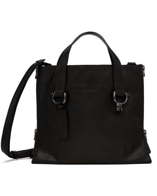 Yohji Yamamoto Black Discord Zipper Bag for men