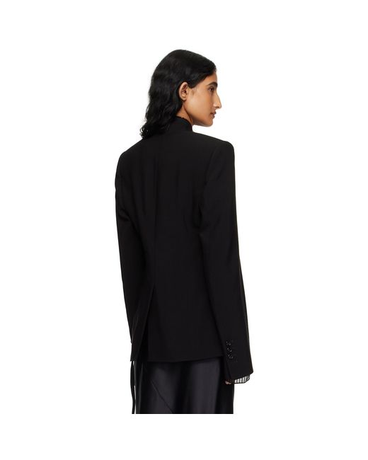 Ann Demeulemeester Black Sady Collarless Fitted Blazer