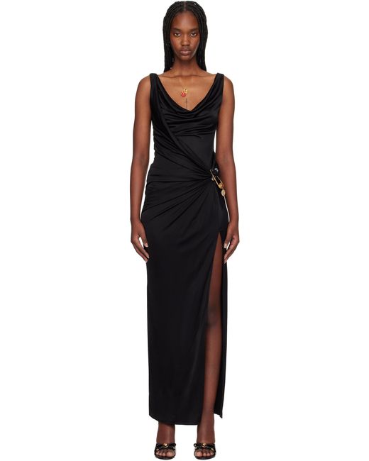 Versace Black Dress With Logo