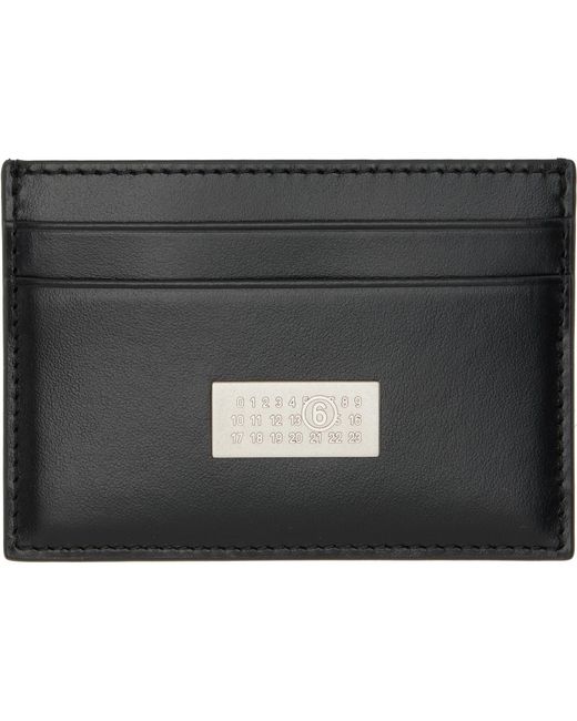 MM6 by Maison Margiela Black Leather Card Holder