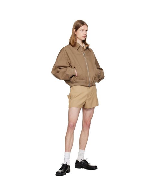 Louis-Gabriel Nouchi Natural Oversized Bomber Jacket for men