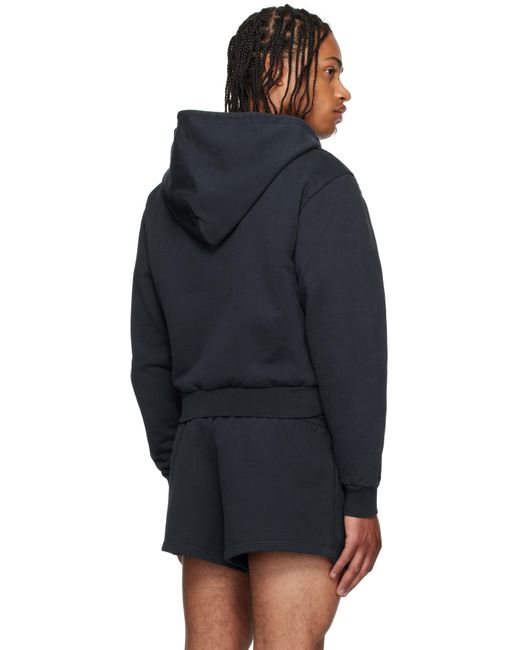 Pull À Capuche Bleu Marine À Logo De Bâtiment Exclusif À Ssense Abra pour homme en coloris Black