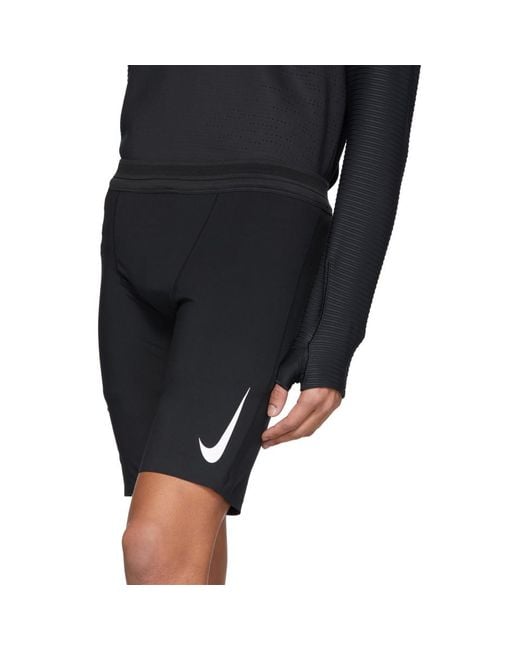 NEW Nike Mens Aeroswift Running 1/2 Half Tights Black AR3246-010