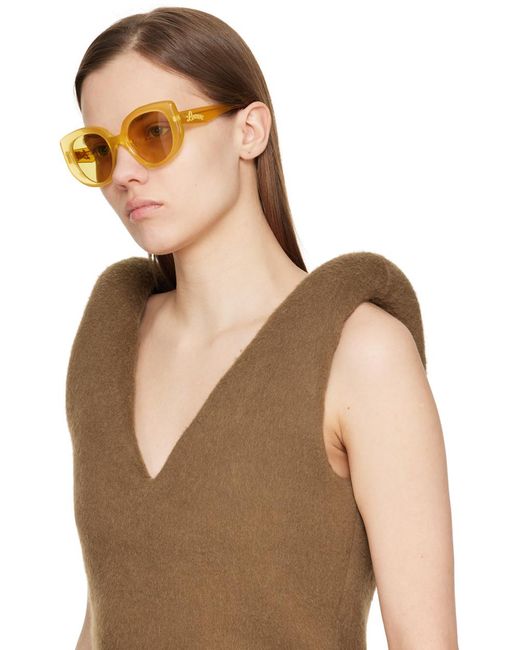 Loewe Black Yellow Butterfly Sunglasses