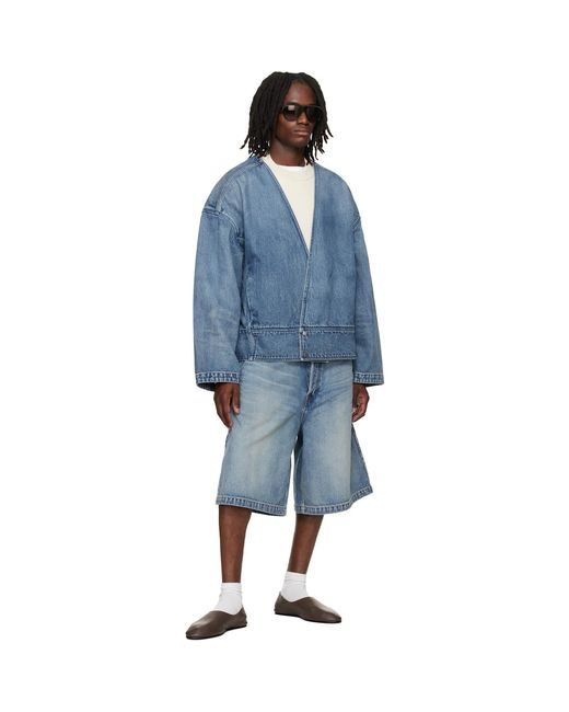 Fear Of God Blue Utility Denim Shorts for men