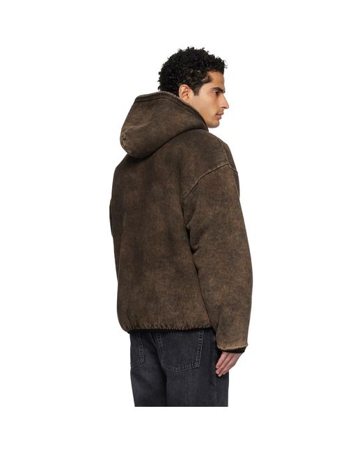 DIESEL Black S-Bryan Reversible Jacket for men