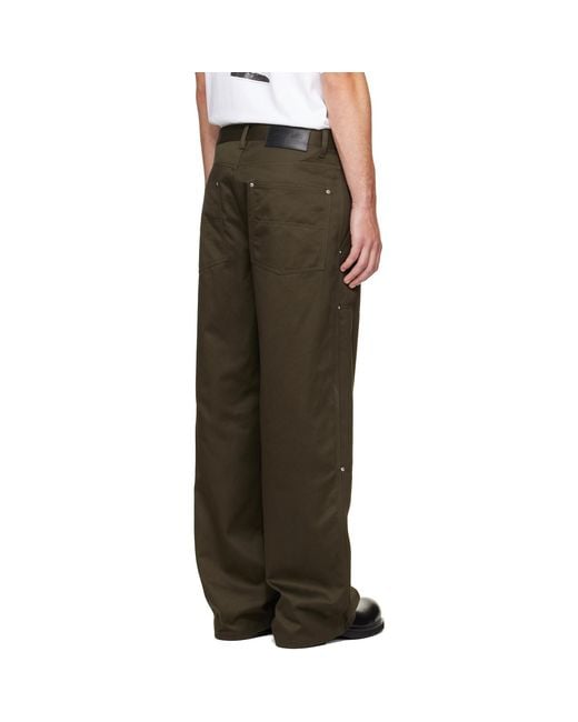 Helmut Lang Green Carpenter Trousers for men