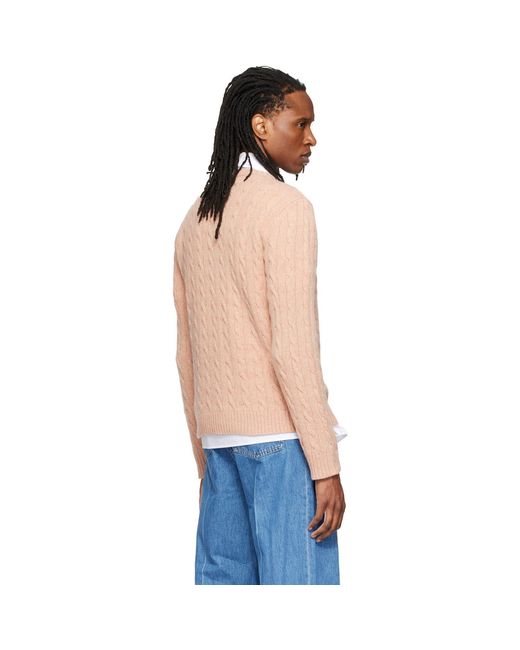 Valentino Blue Cable-Knit Wool Sweater for men