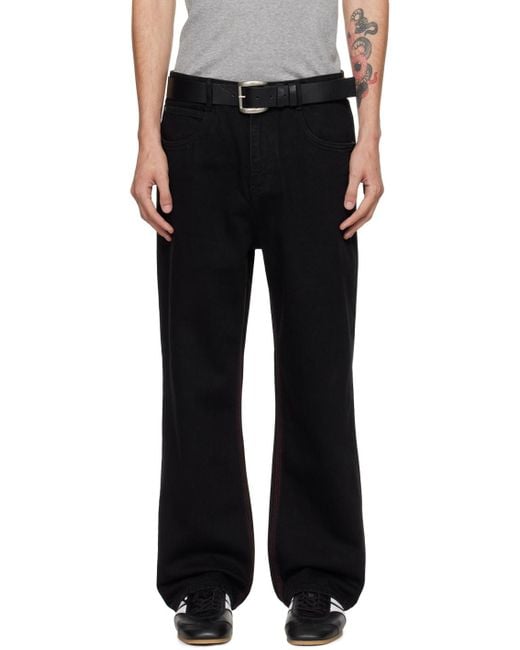 Fax Copy Express Black Stitch Jeans for men