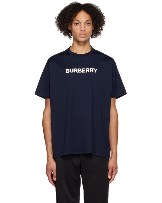 Burberry Blue Bonded T-shirt for men