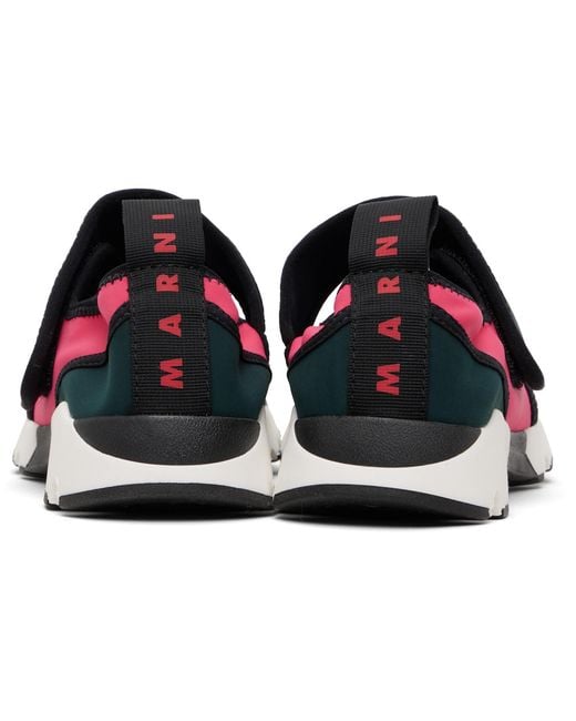 Marni Black Lycra Mary Jane Running Sneakers