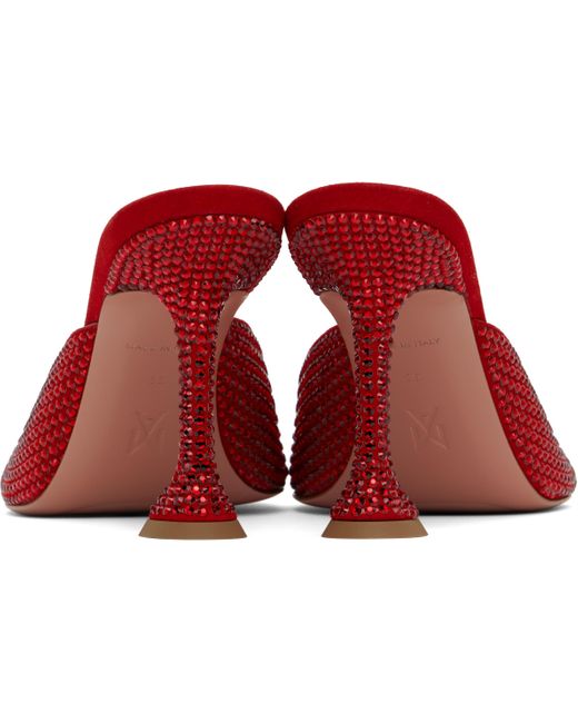AMINA MUADDI Red Iris Crystal Heels