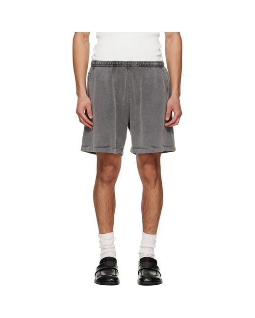 Acne Black Cotton Shorts for men
