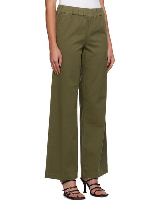 Anine Bing Green Khaki Koa Trousers