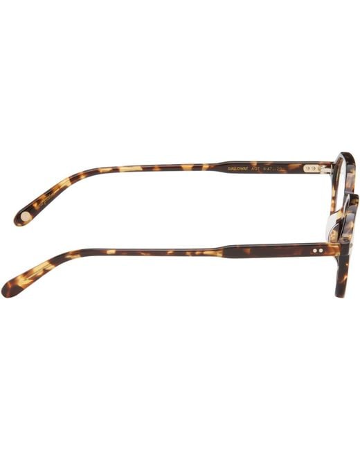 Garrett Leight Brown Galloway Glasses for men