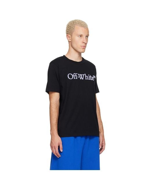 Off-White c/o Virgil Abloh Black Big Bookish Regular T-Shirt for men