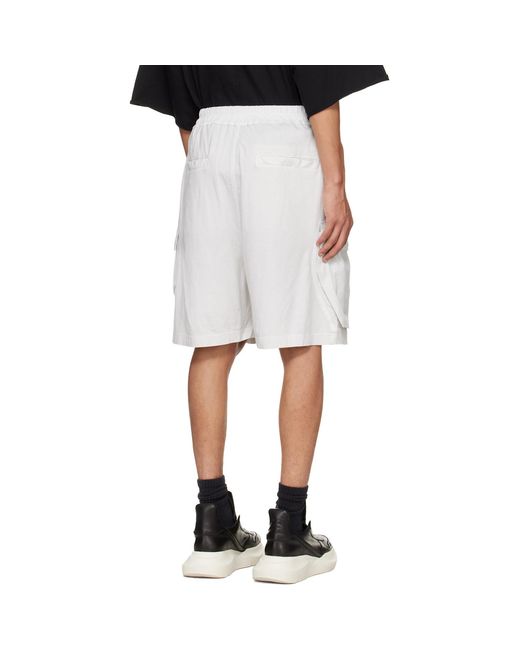 Rick Owens Black Off- Temple Cargobela Shorts for men