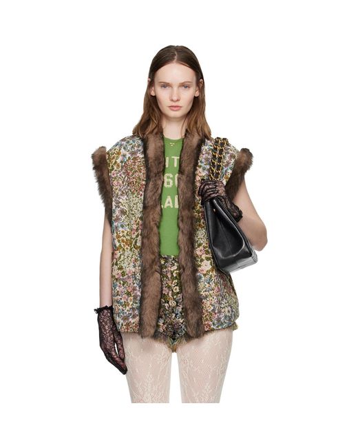 Valentino Multicolor Gobelin Après L'Hiver Fiorellini Vest