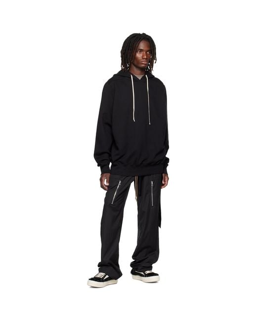 Rick Owens Black Tower Oversized Hoodie for men