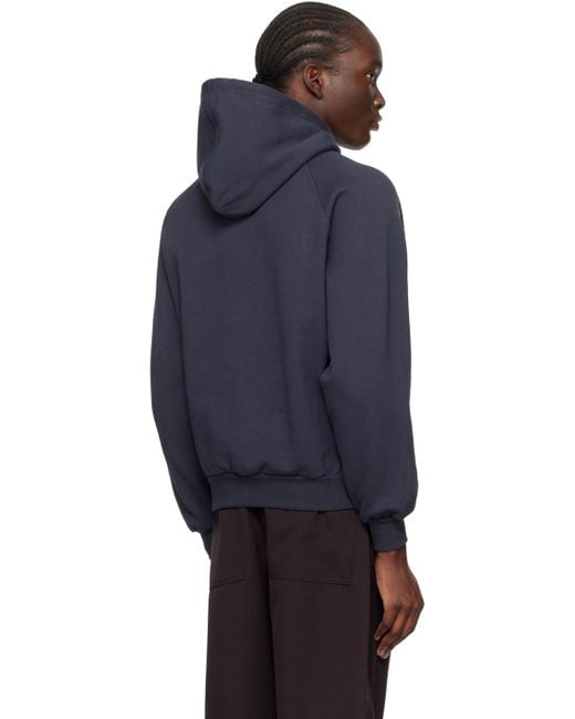 Sunnei Blue Embroide Hoodie for men