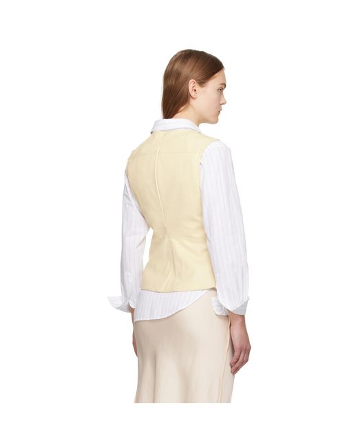 Proenza Schouler Multicolor Off-white White Label Logan Faux-leather Tank Top
