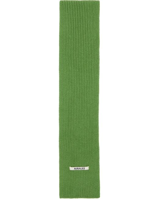 AURALEE Light Cashmere Knit Stole in Green | Lyst
