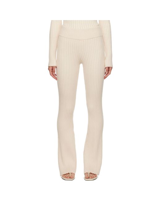 GUIZIO Natural Off- Thalia Rib Lounge Pants
