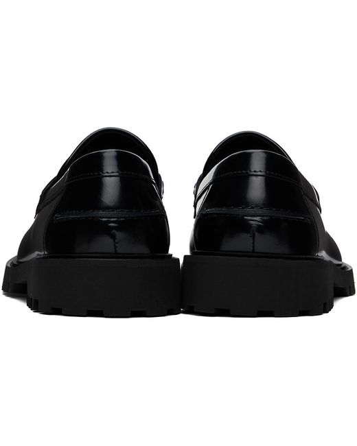 Boss Black Leather Loafers for men