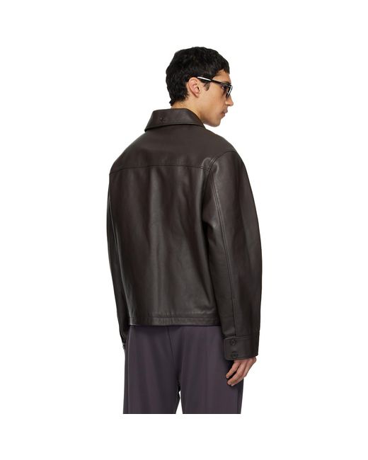 Courreges Black 2-Pocket Leather Jacket for men