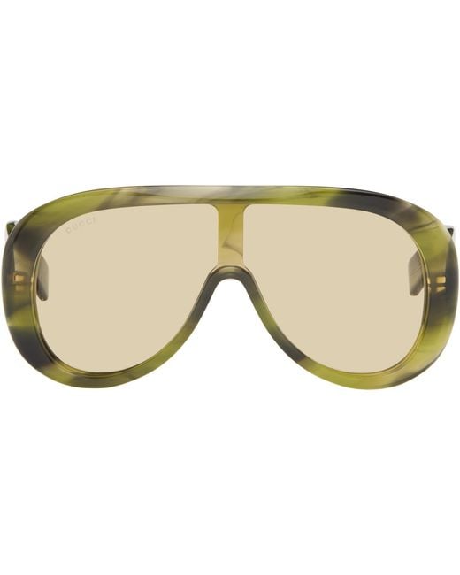 Gucci Black Rectangular Frame Sunglasses