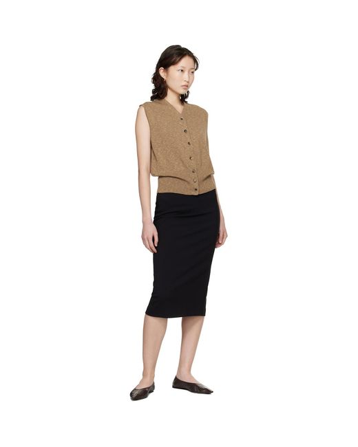 Cordera Black Khaki Flecked Cotton Waistcoat