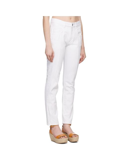 Isabel Marant White Vikira Jeans