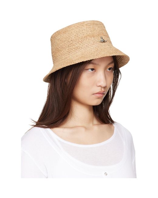 Vivienne Westwood Natural Raffia Bucket Hat