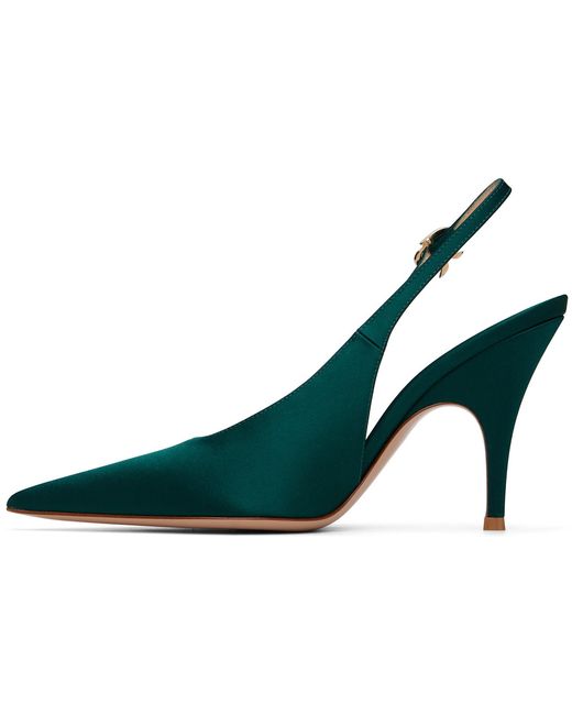 Gianvito Rossi Green Sofia Sling Heels