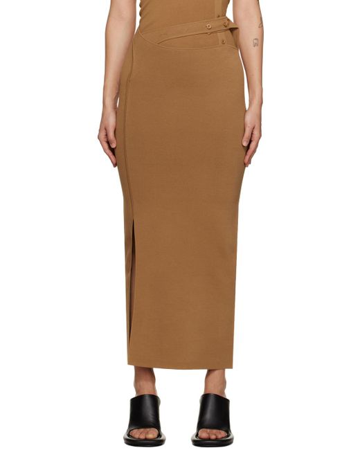 Sir. The Label Multicolor Brown Nadja Button Maxi Skirt