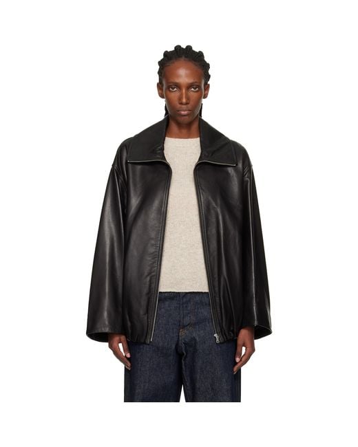Nour Hammour Black Noah Easy Leather Jacket