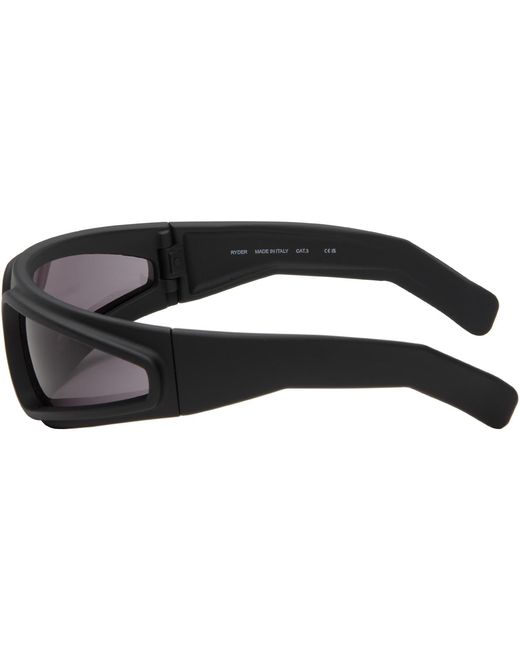 Rick Owens Black Temple Ryder Sunglasses for men
