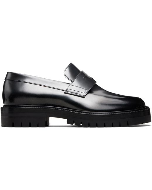 Maison Margiela Black Tabi County Loafers for men
