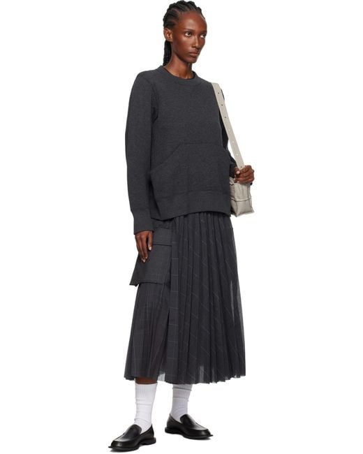 Sacai Blue Sponge Sweatshirt