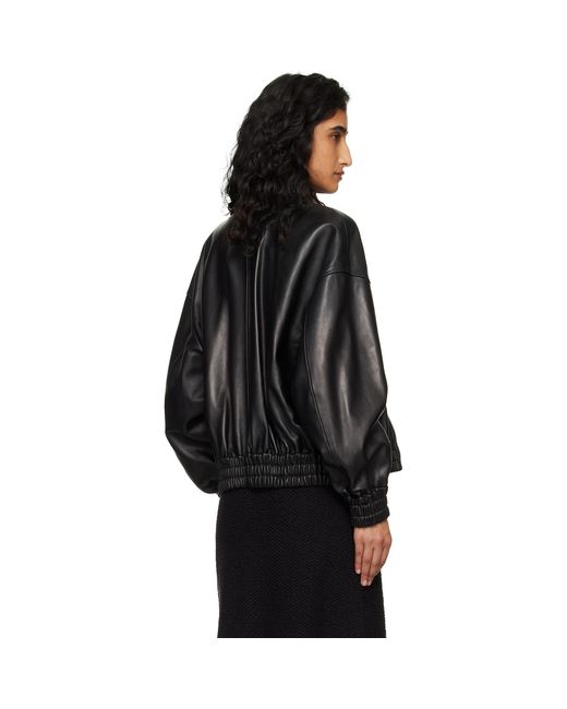 Jil Sander Black Blouson Leather Jacket