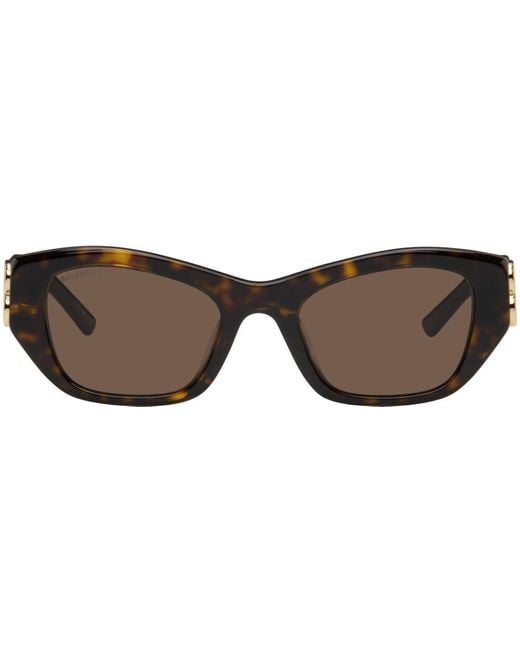 Balenciaga Black Brown Cat-eye Sunglasses for men