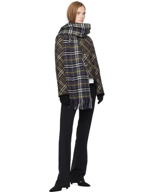 Burberry Black Logo Patch Wool Gloves