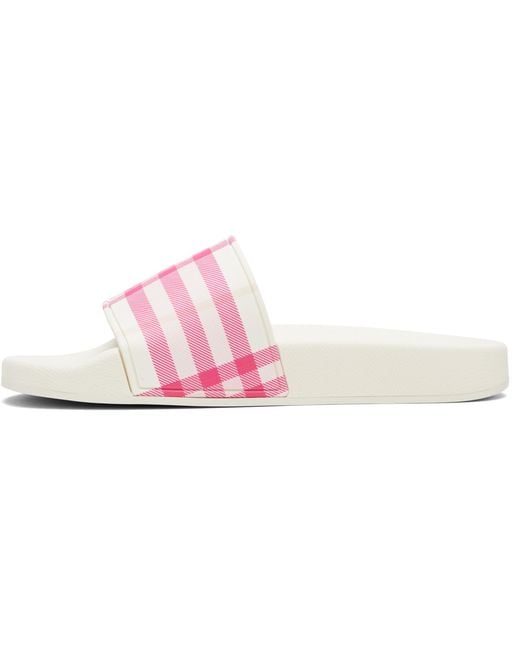 Burberry Black Off- & Check Slides