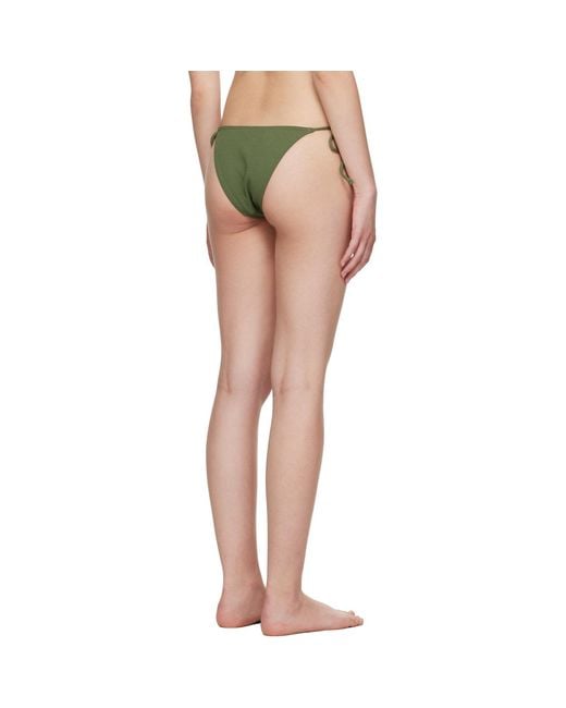 Matteau Multicolor Khaki String Bikini Bottom