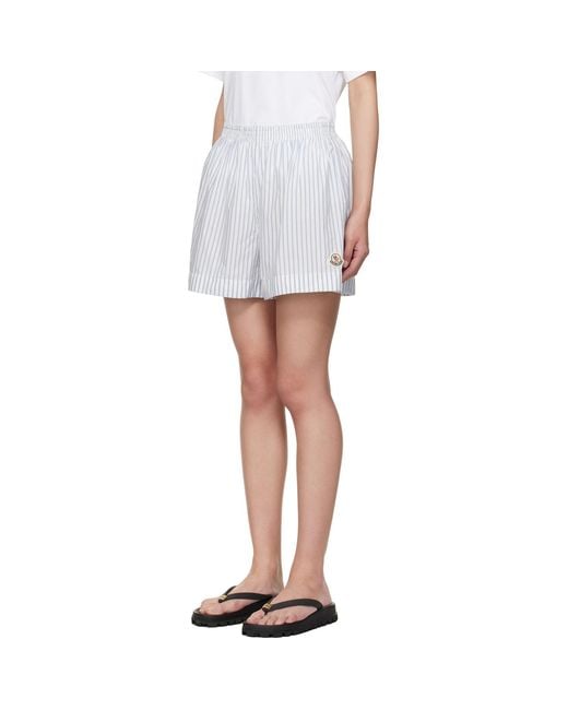 Moncler Black Striped Shorts