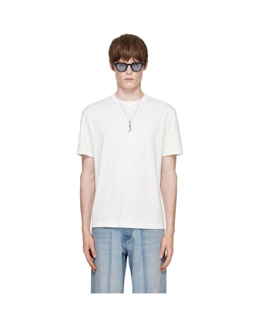 MM6 by Maison Margiela White Cotton T-Shirt for men